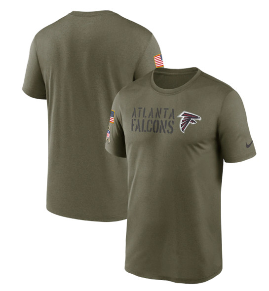 Men's Atlanta Falcons 2022 Olive Salute to Service Legend Team T-Shirt
